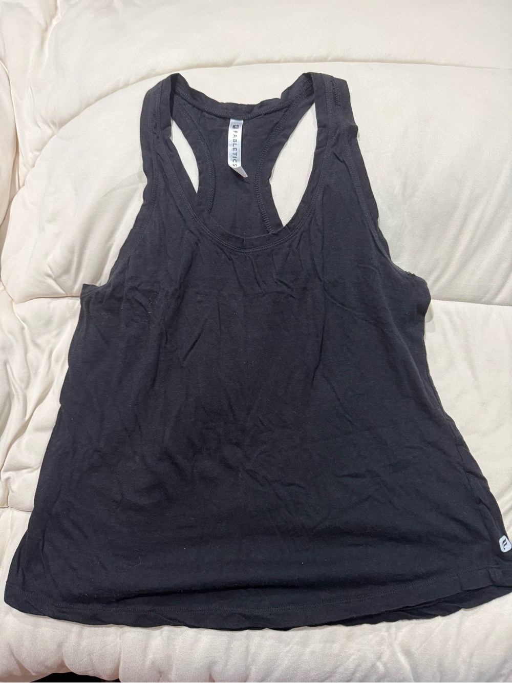 Fabletics Black Racerback Tank